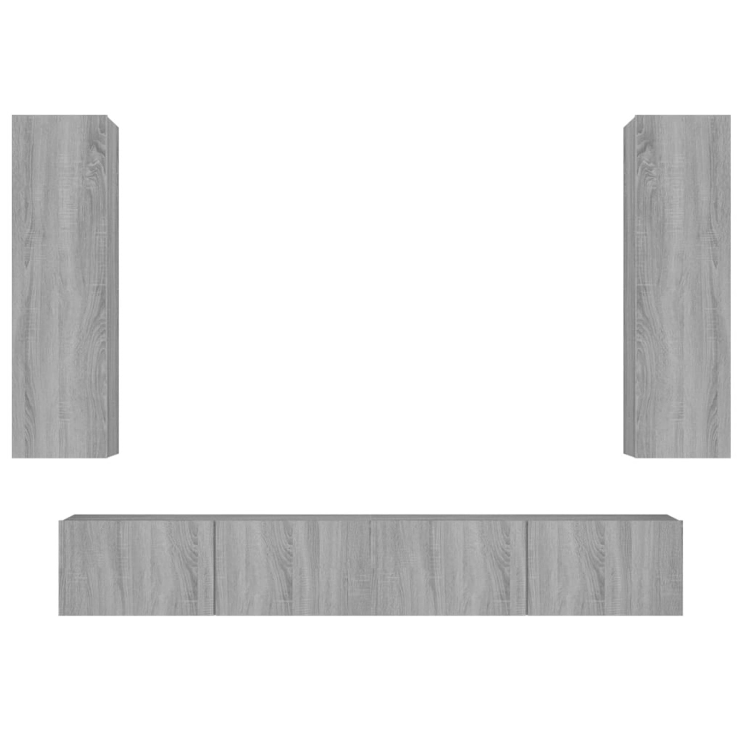vidaXL 4-tlg. TV-Schrank-Set Grau Sonoma Holzwerkstoff 1 günstig online kaufen