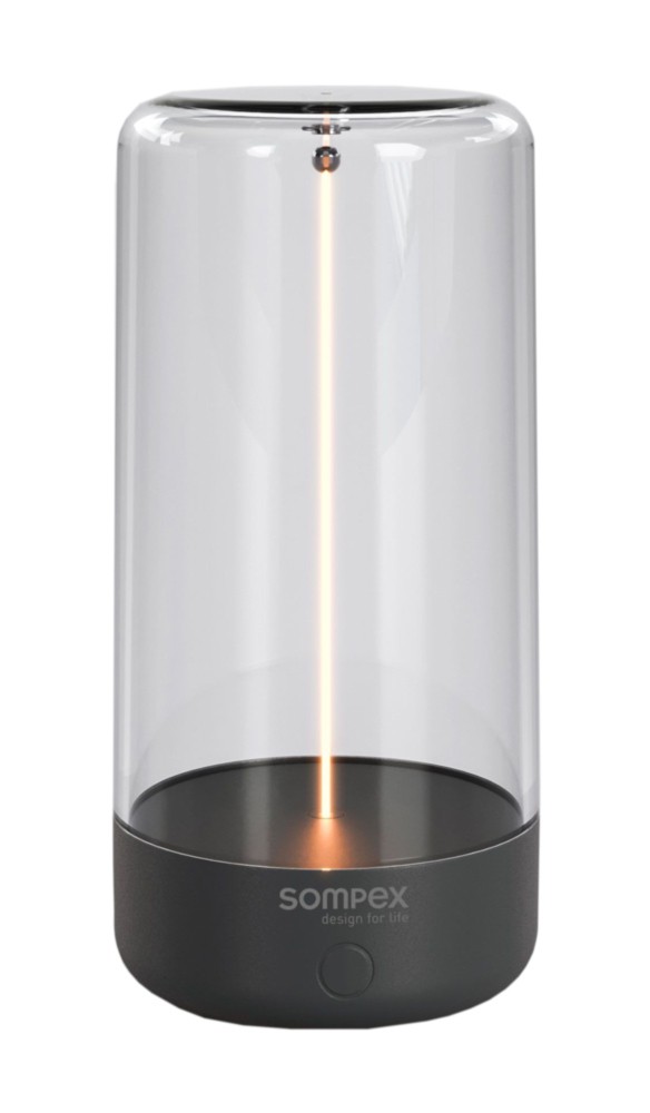 LED Akku Tischleuchte Pulse in Transparent und Schwarz 0,5W 35lm IP44 günstig online kaufen