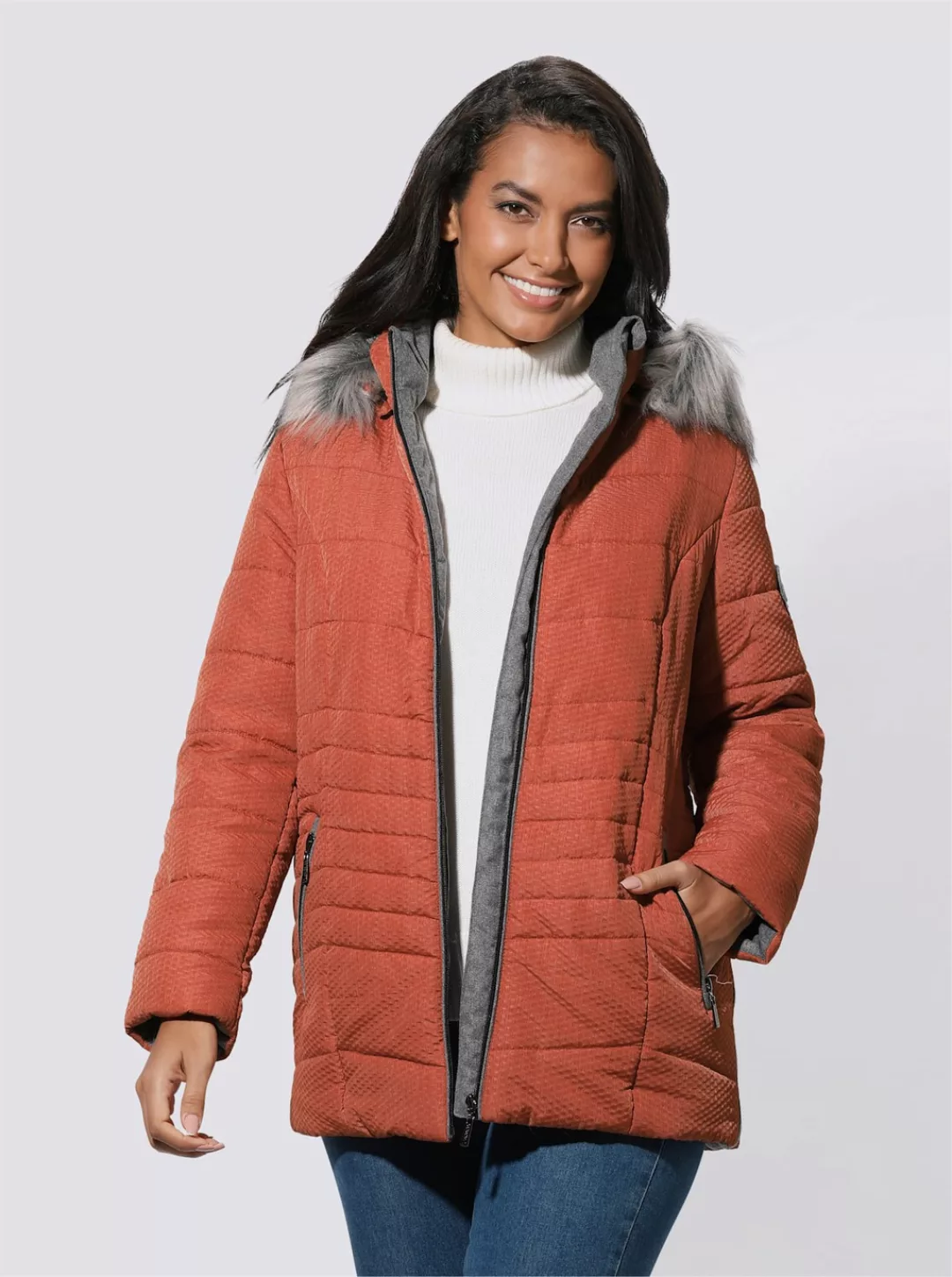 Classic Steppjacke, mit Kapuze günstig online kaufen