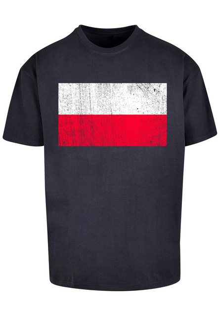 F4NT4STIC T-Shirt Poland Polen Flagge distressed Print günstig online kaufen