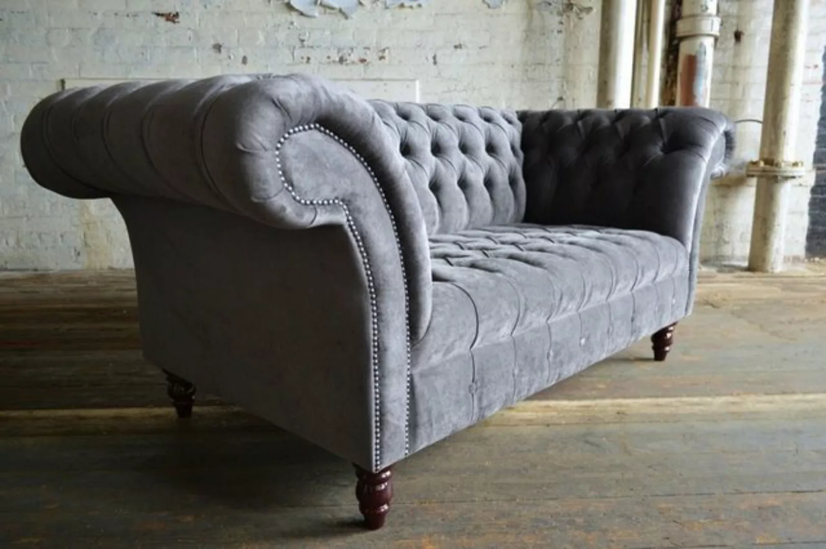 JVmoebel 2-Sitzer Chesterfield Sofa Couch Sofas Klassischer 2 Sitzer Schaff günstig online kaufen