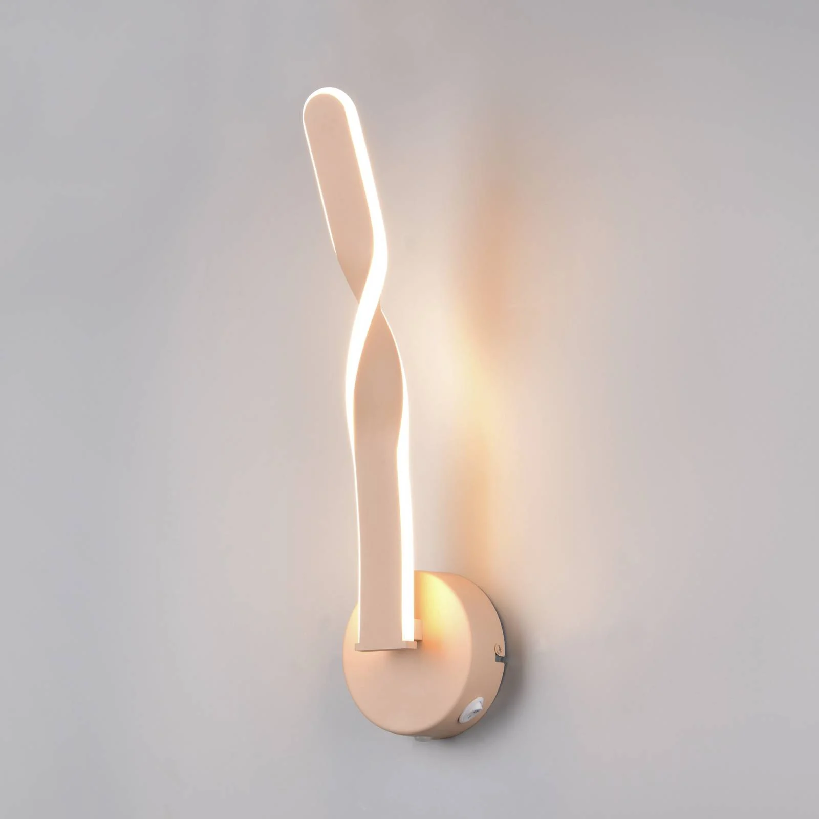 LED-Wandleuchte Ginko, sand, Metall, Höhe 45,5 cm günstig online kaufen