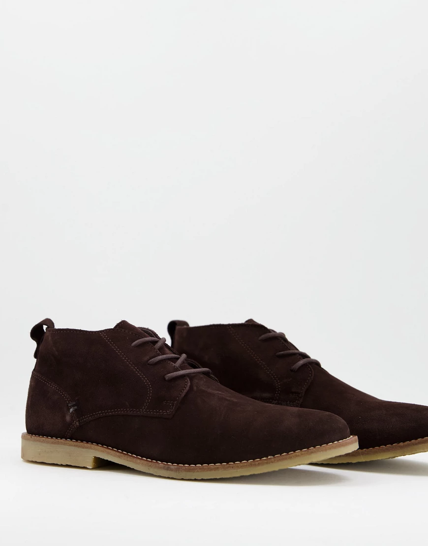 River Island – Chukka-Stiefel aus Wildleder in Braun günstig online kaufen