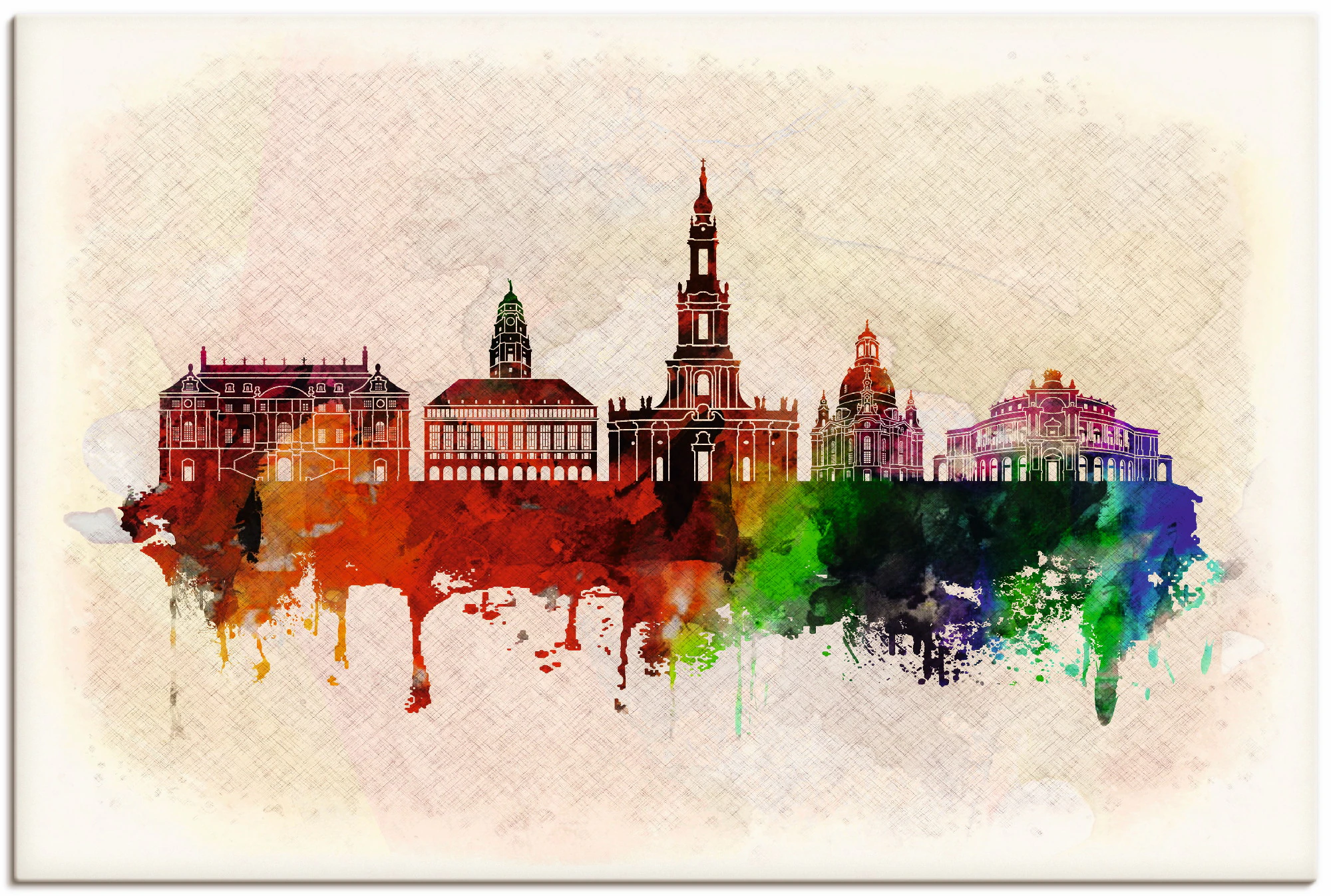 Artland Leinwandbild "Dresden Deutschland Skyline", Deutschland, (1 St.), a günstig online kaufen