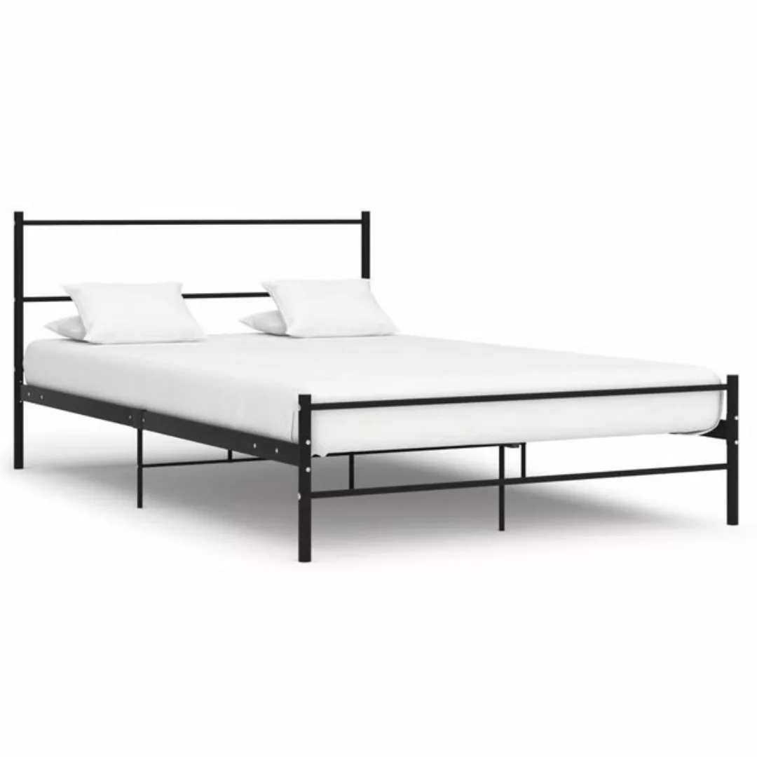 Bettgestell Schwarz Metall 140×200 Cm günstig online kaufen