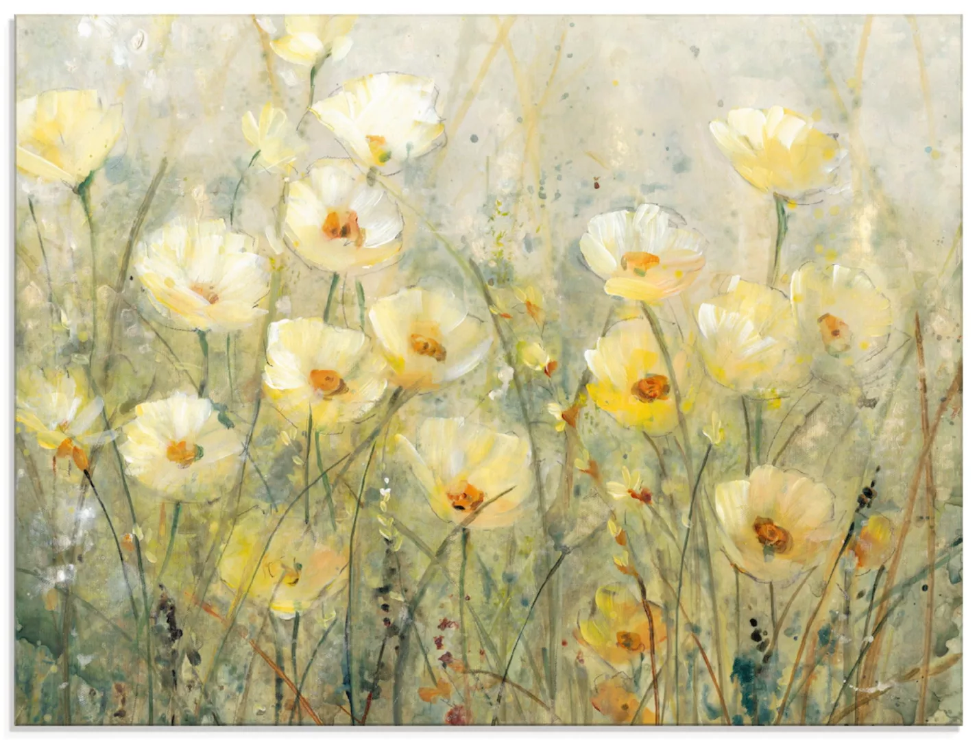 Artland Glasbild "Sommer in voller Blüte I", Blumenwiese, (1 St.) günstig online kaufen