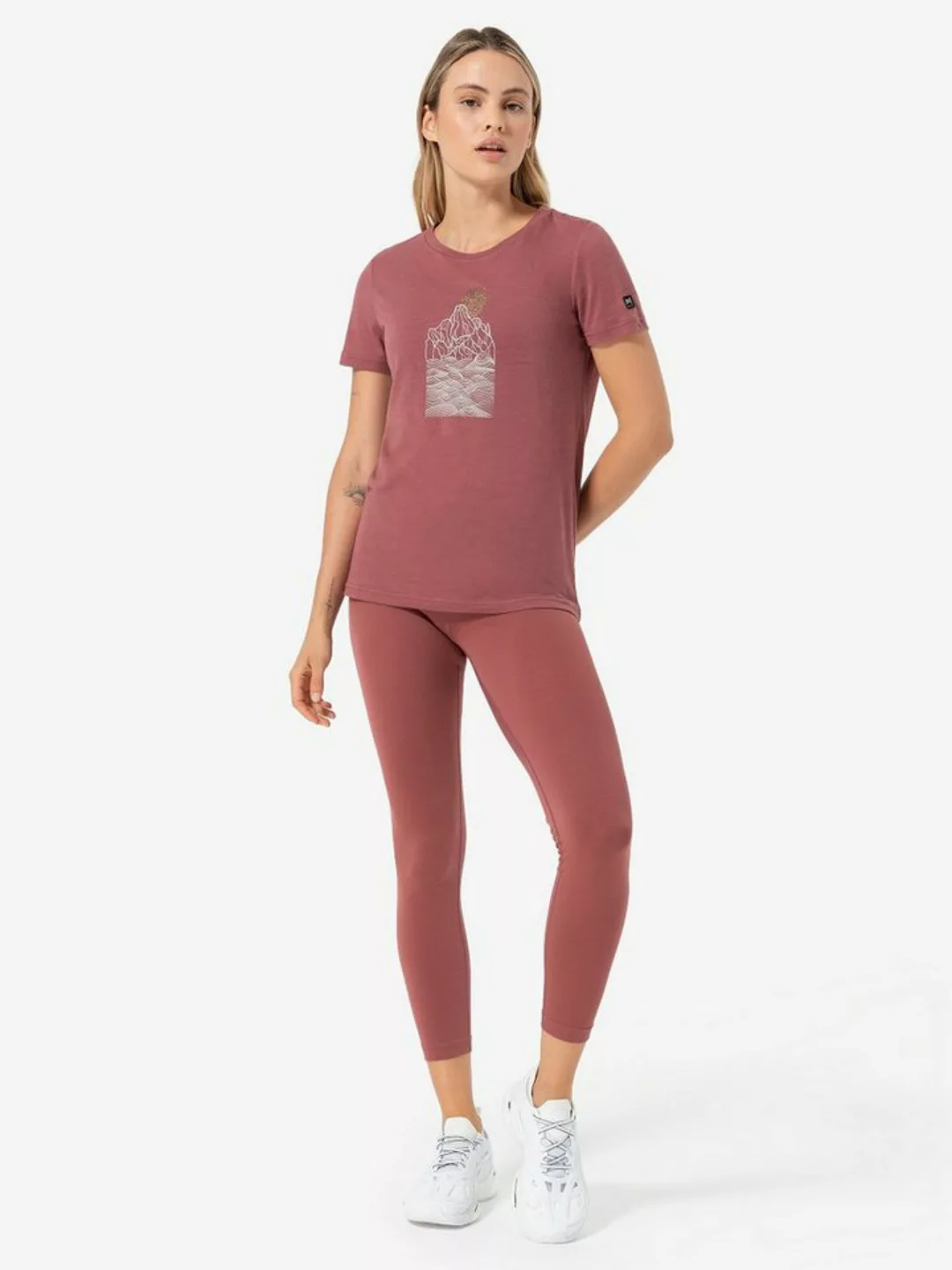 SUPER.NATURAL T-Shirt für Damen, Merino PREIKESTOLEN CLIFFS Berg Motiv, cas günstig online kaufen