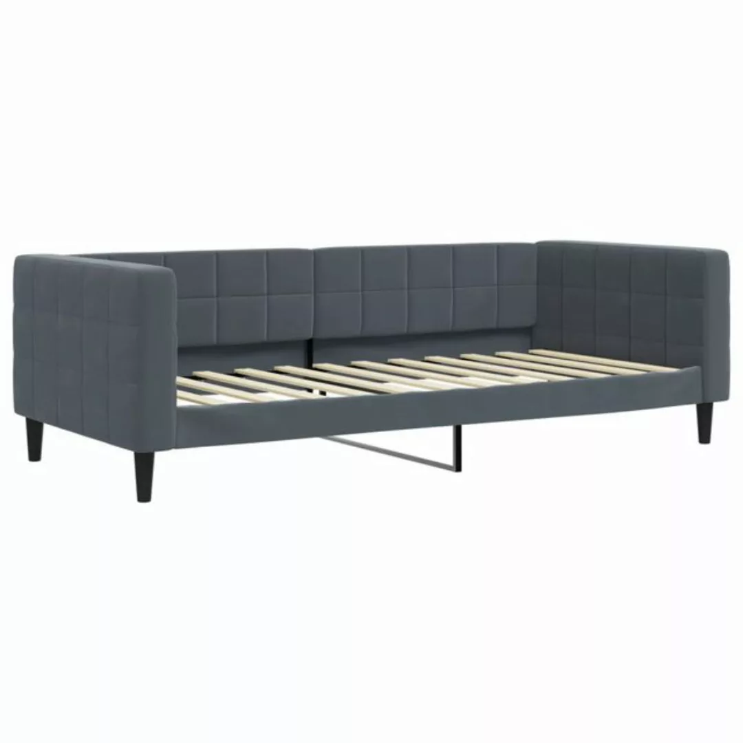 vidaXL Bett, Tagesbett Dunkelgrau 100x200 cm Samt günstig online kaufen