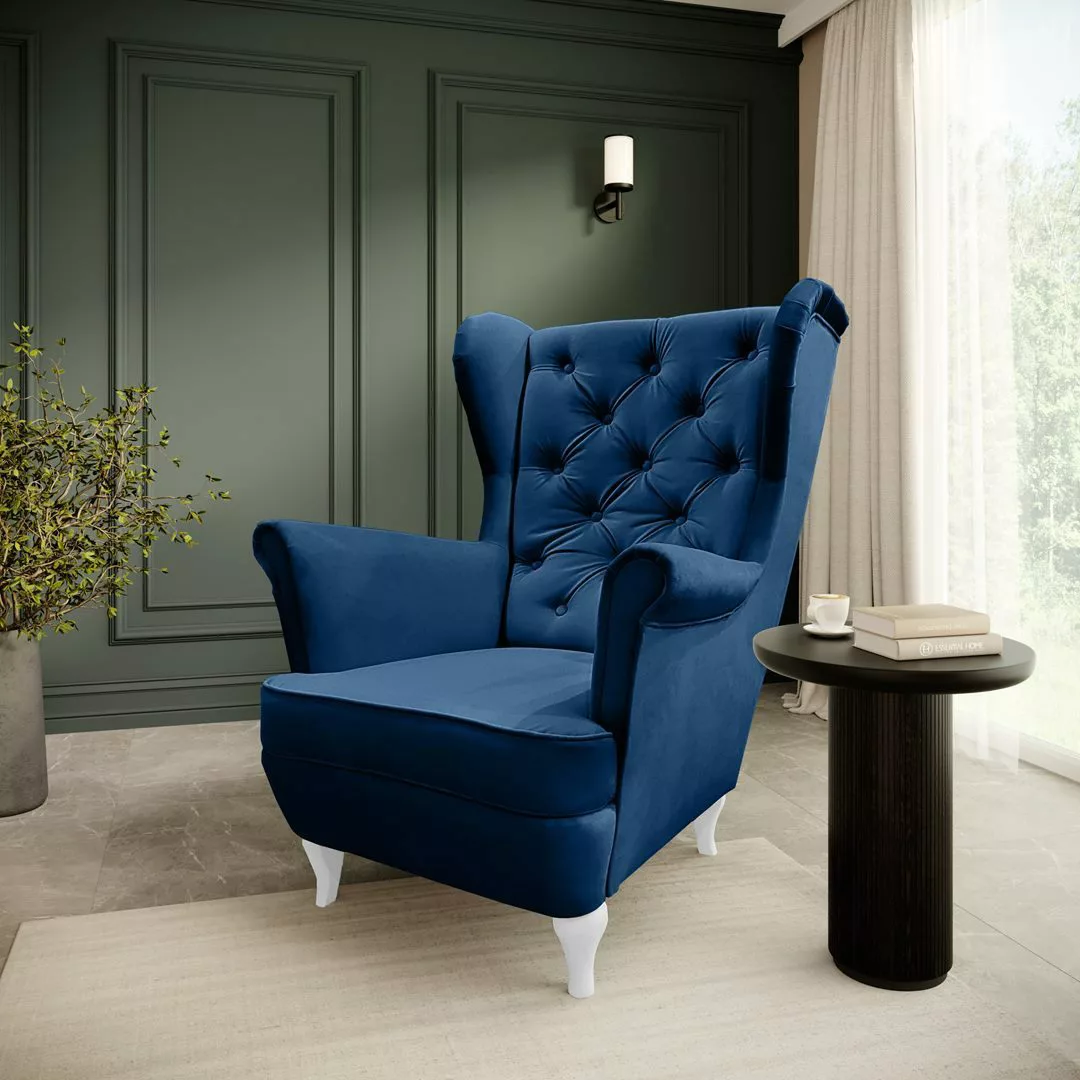 Beautysofa Ohrensessel Sessel FALCO Chesterfield Wohnzimmersessel günstig online kaufen
