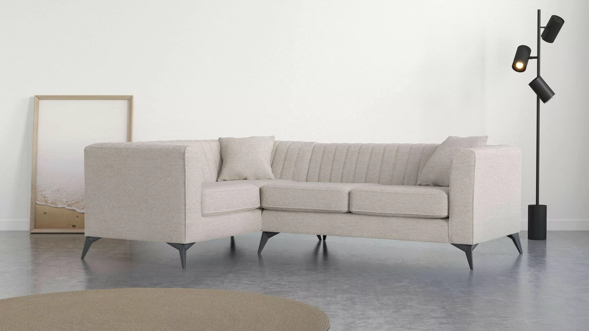 Places of Style Ecksofa »MATTHEW B/T/H: 240/167/74 cm«, L-Form, Steppung im günstig online kaufen