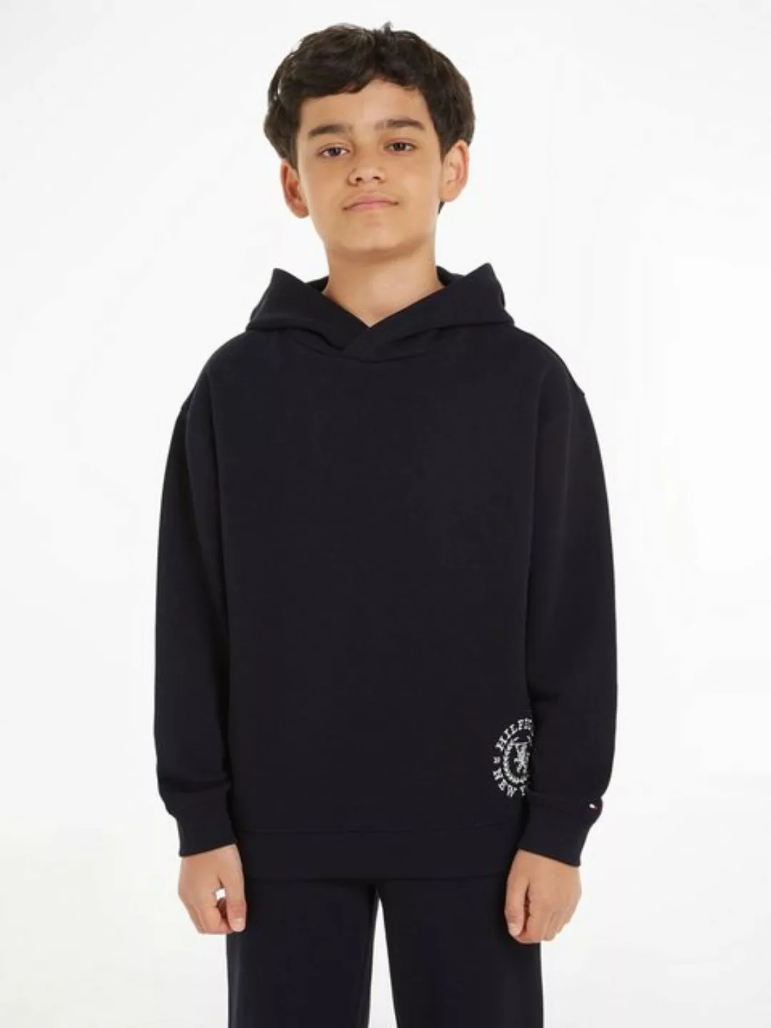 Tommy Hilfiger Kapuzensweatshirt CREST LOGO HOODIE mit leicht überschnitten günstig online kaufen