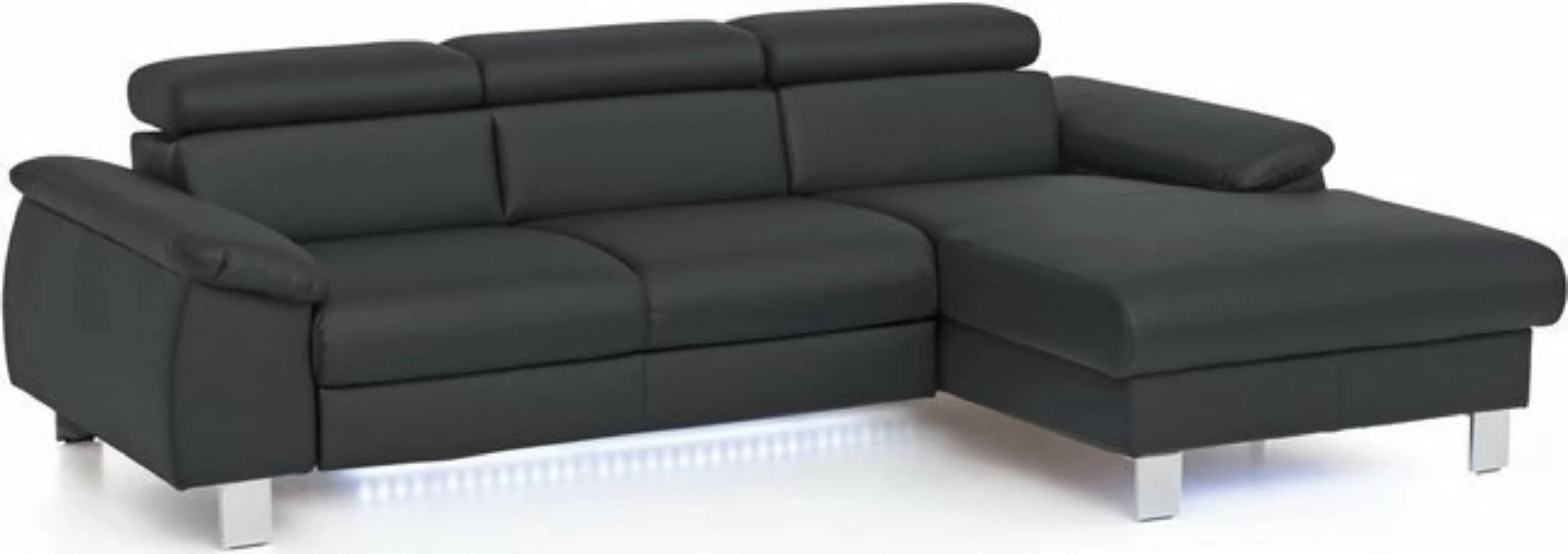 COTTA Ecksofa Komaris, Ecksofa, wahlweise mit RGB-LED-Beleuchtung und Bettf günstig online kaufen