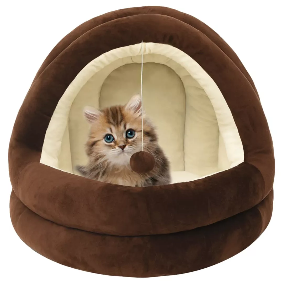 Vidaxl Katzenbett 40x40x35 Cm Braun Und Creme günstig online kaufen