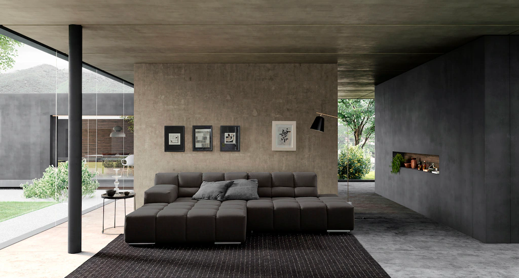 designwerk Ecksofa "Temple L-Form, tolles Designsofa", mit Sitztiefenverste günstig online kaufen
