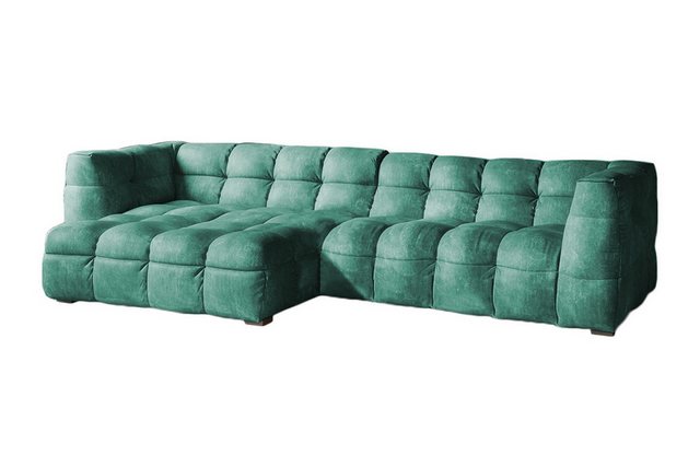 KAWOLA Ecksofa ROSARIO, Sofa Velvet Recamiere links o. rechts, versch. Farb günstig online kaufen