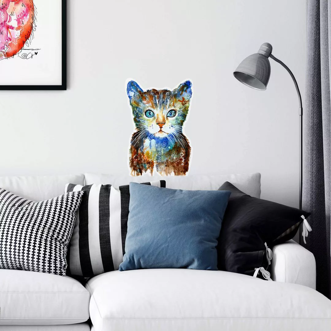 Wall-Art Wandtattoo "Lebensfreude Kleine Katze", (1 St.), selbstklebend, en günstig online kaufen