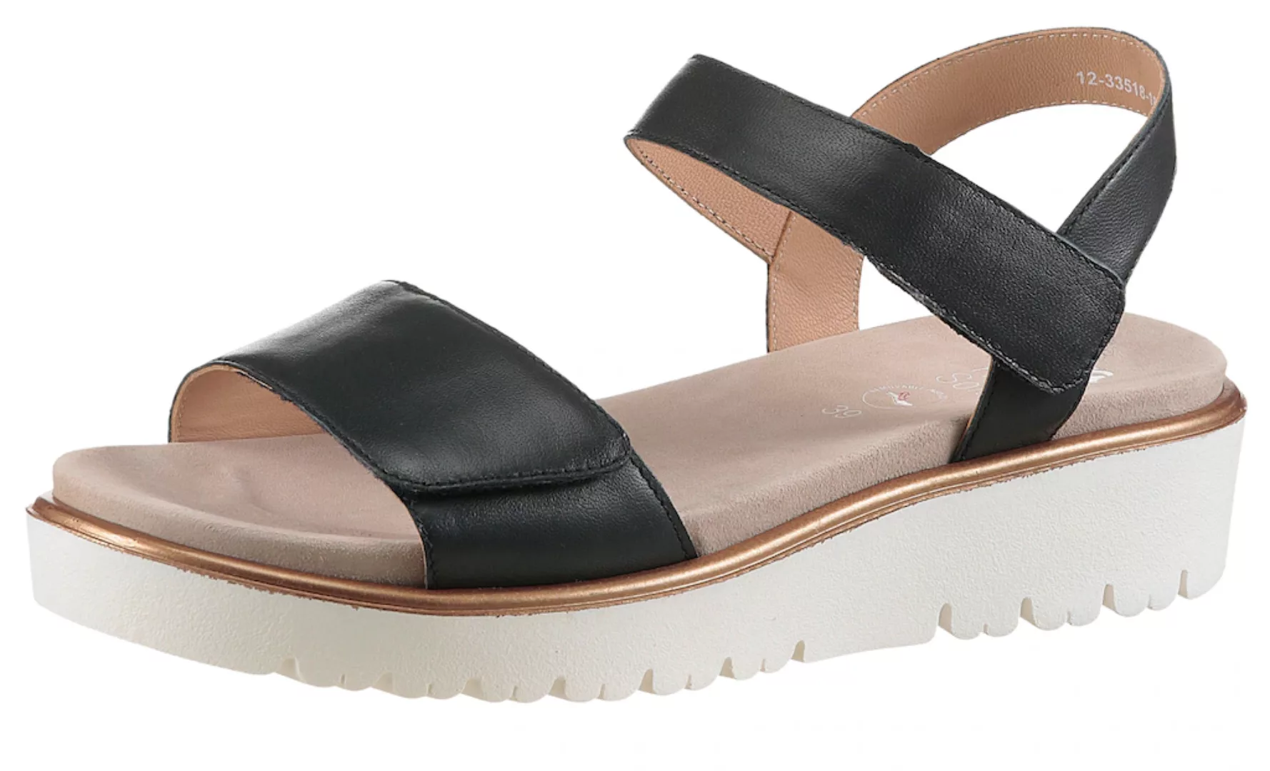 Ara Sandalette "BILBAO", Sommerschuh, Sandale, Keilabsatz, Klett, Weite G ( günstig online kaufen