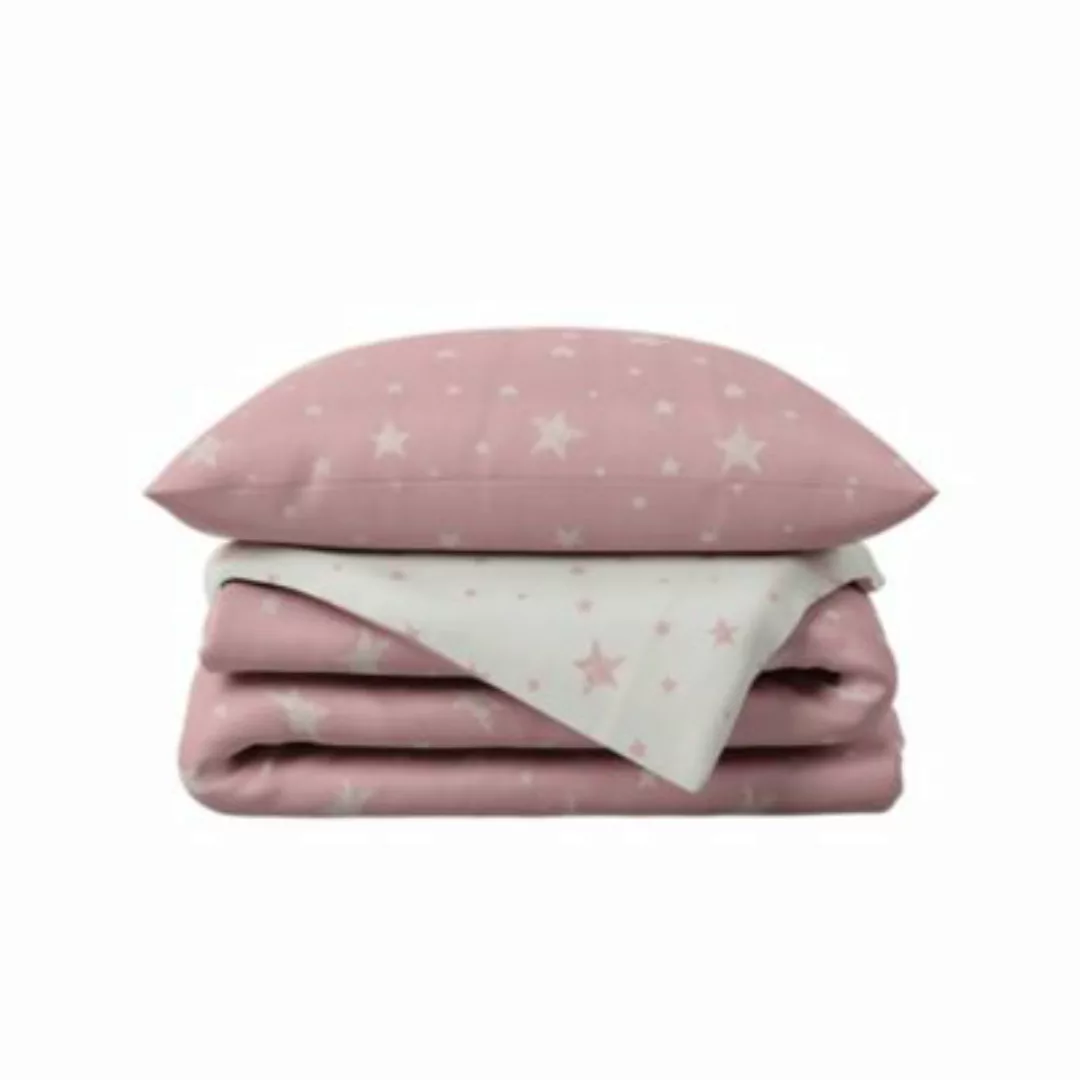 hibboux Bettwäsche-Set Star Baby Duvet Cover Set rosa Gr. 100 x 135 + 40 x günstig online kaufen