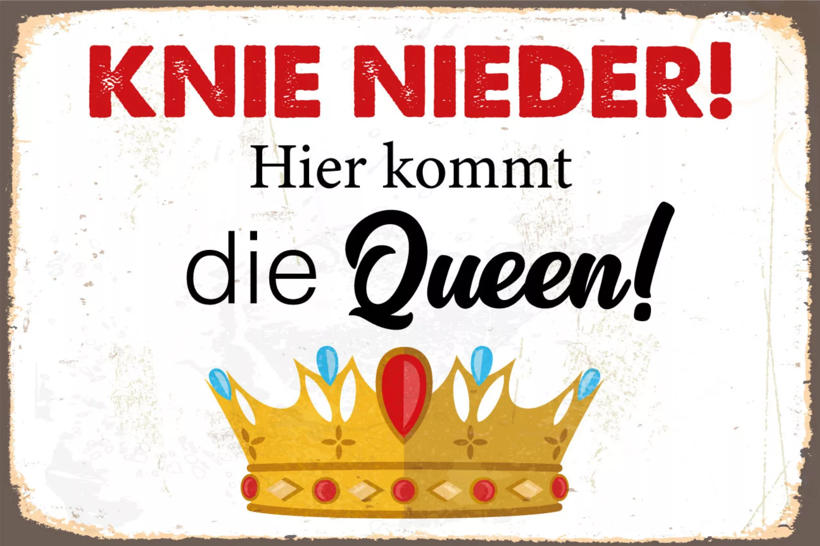 queence Metallbild "Queen", Schriftzüge, (1 St.), Stahlschilder günstig online kaufen