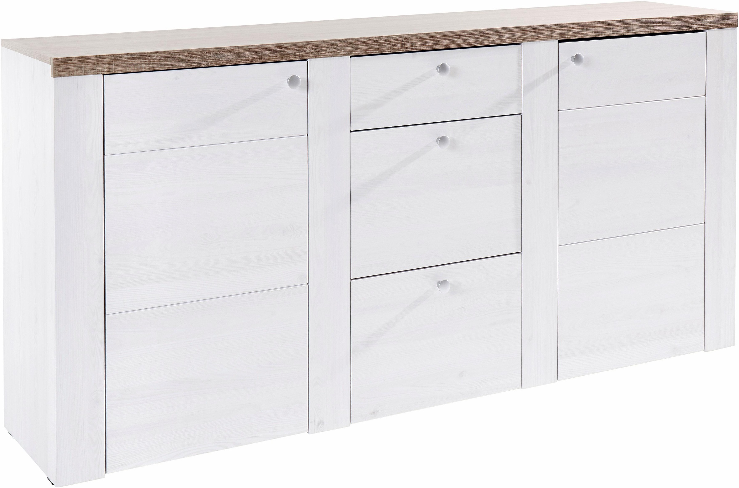 Home affaire Sideboard »Larona, zeitlose Kommode mit 2 Türen, 3 Schubkästen günstig online kaufen