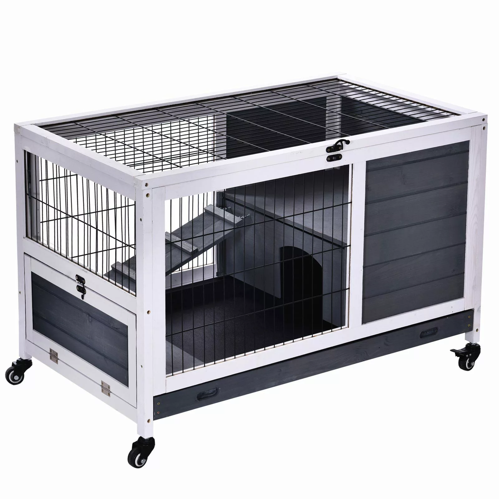 Kleintierstall Kleintierkäfig mit Rädern und 2 günstig online kaufen