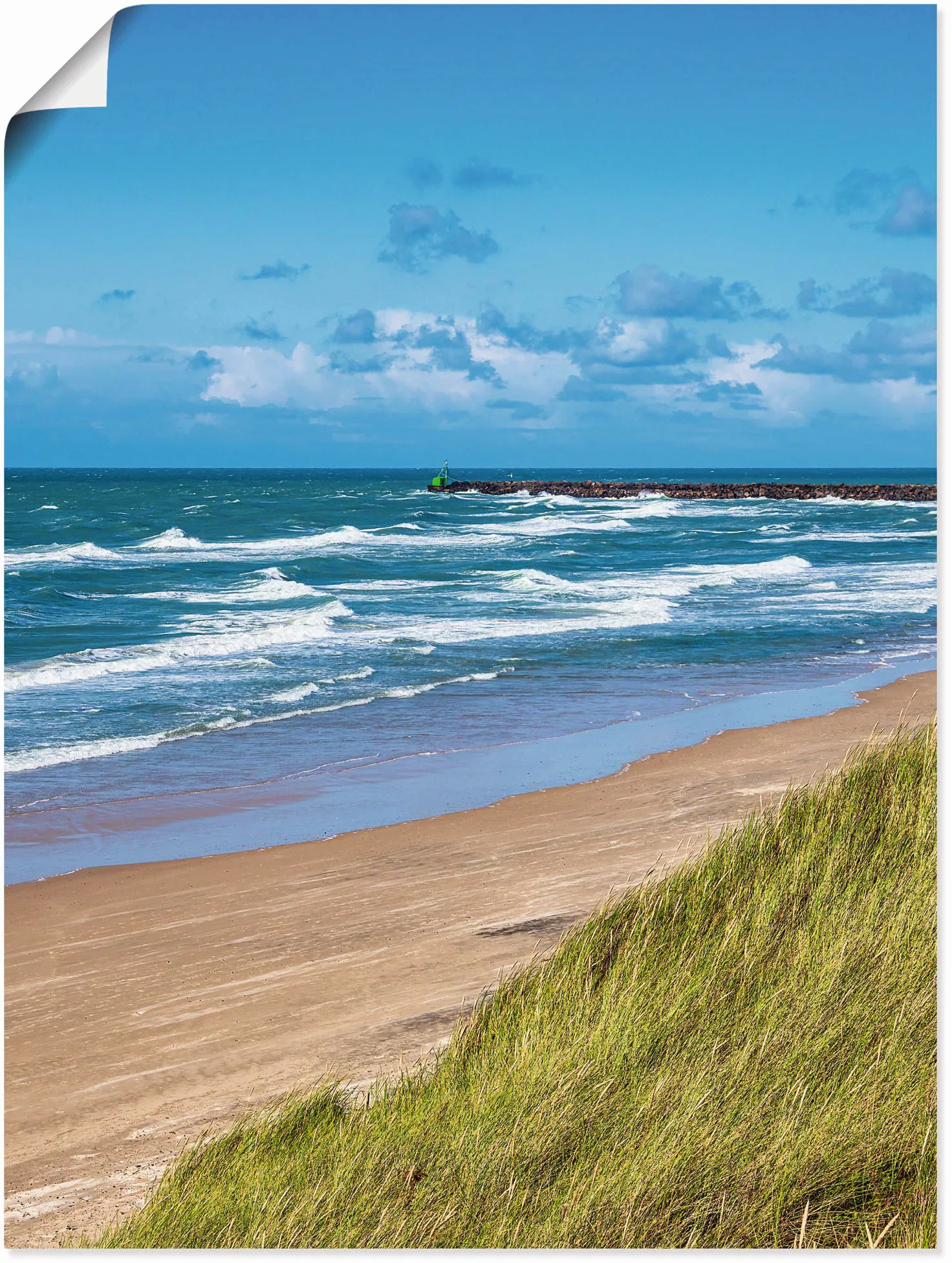 Artland Poster "Düne und Strand bei Hirtshals Dänemark I", Küstenbilder, (1 günstig online kaufen