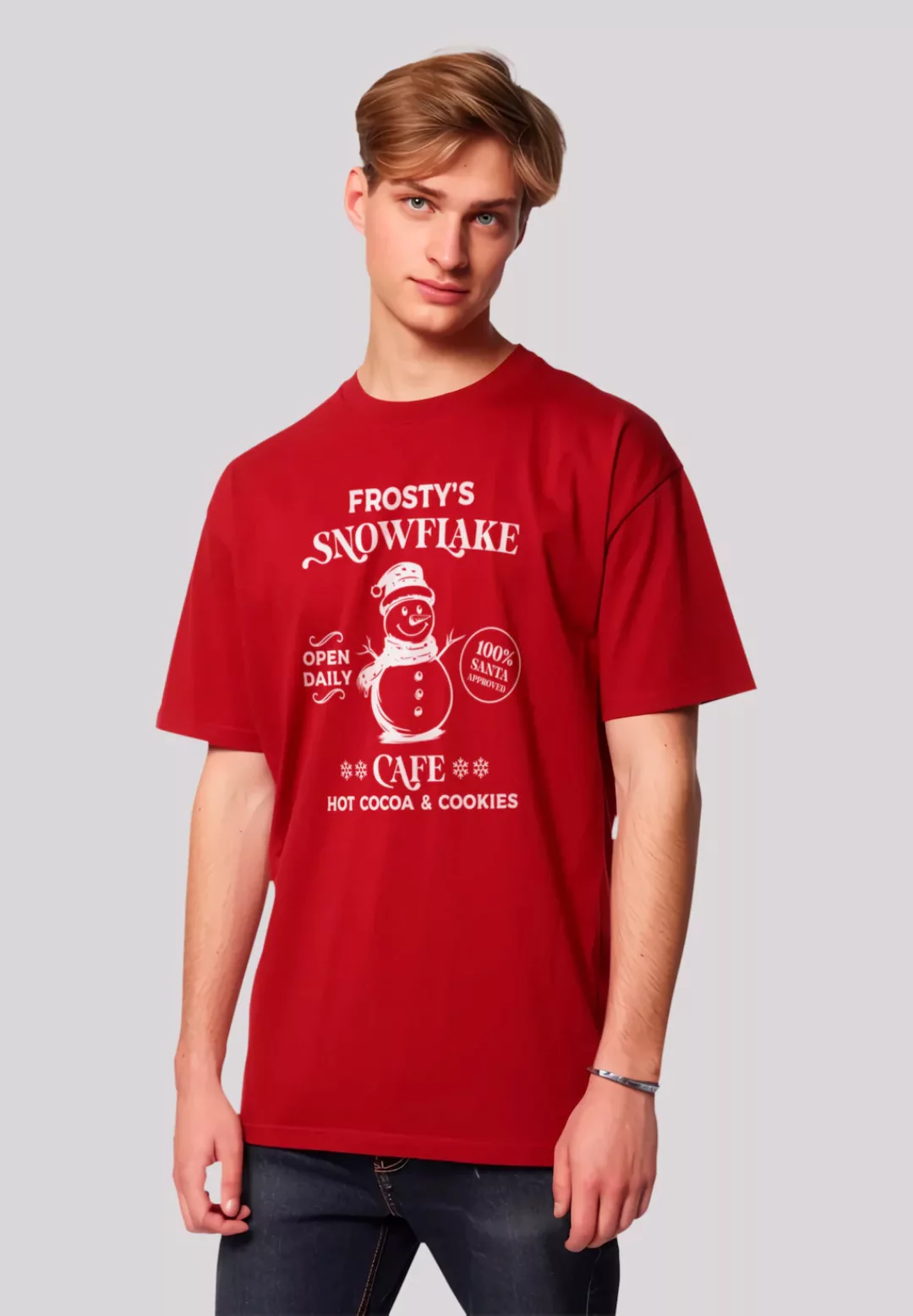 F4NT4STIC T-Shirt "Frostys Snowflake Cafe Retro Weihnachten", Premium Quali günstig online kaufen