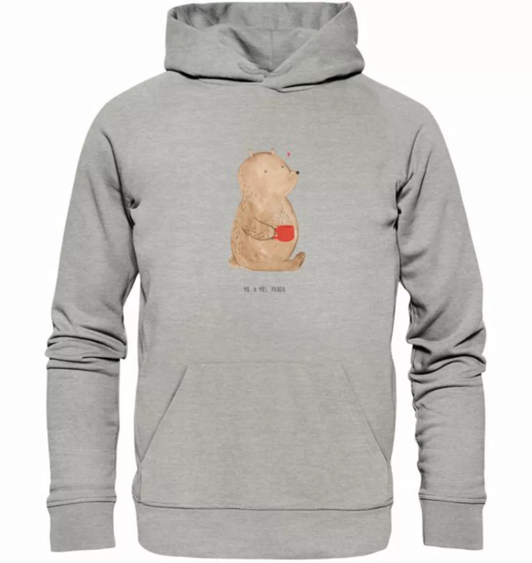 Mr. & Mrs. Panda Hoodie Bär Morgenkaffee Größe L - Heather Grey - Geschenk, günstig online kaufen