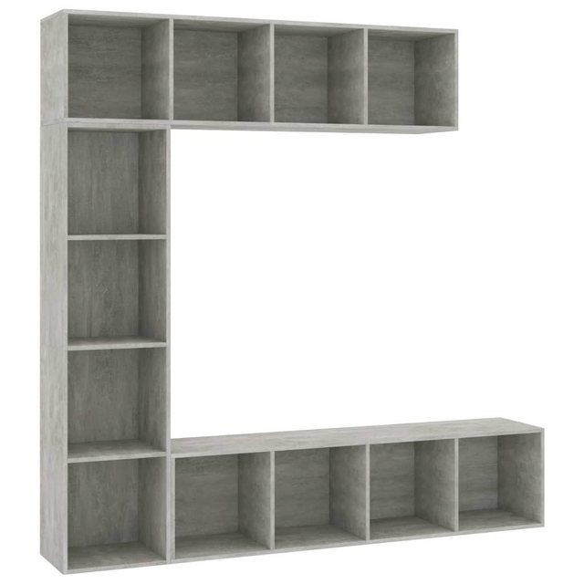 VidaXL 3-tlg. Bücher-/TV-Schrank Set Betongrau 180x30x180 cm günstig online kaufen