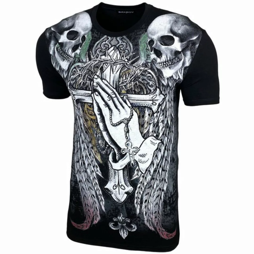 Baxboy T-Shirt Baxboy Totenkopf T-Shirt günstig online kaufen