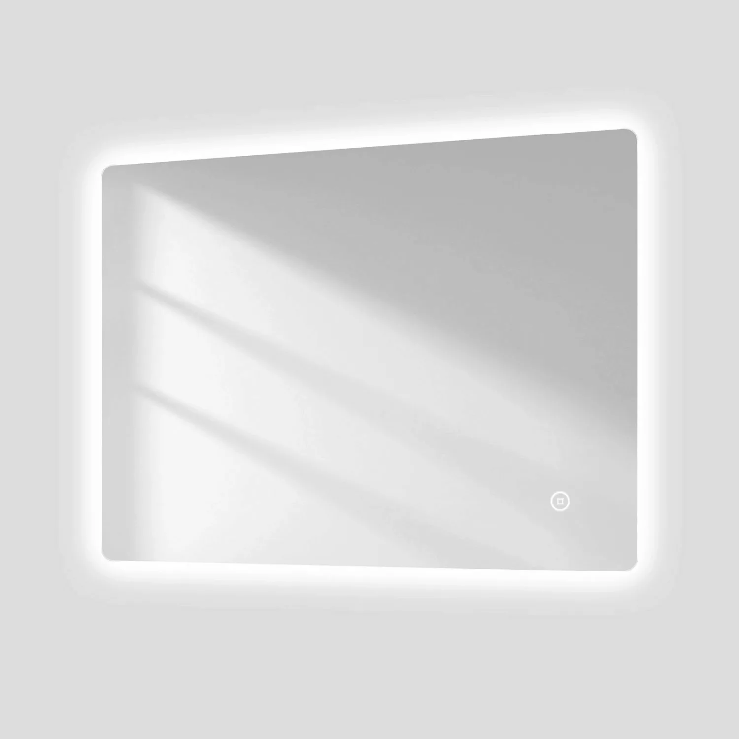 Emke Badspiegel LED mit Antibeschlag 80 x 60 cm Badezimmerspiegel Kaltweiße günstig online kaufen