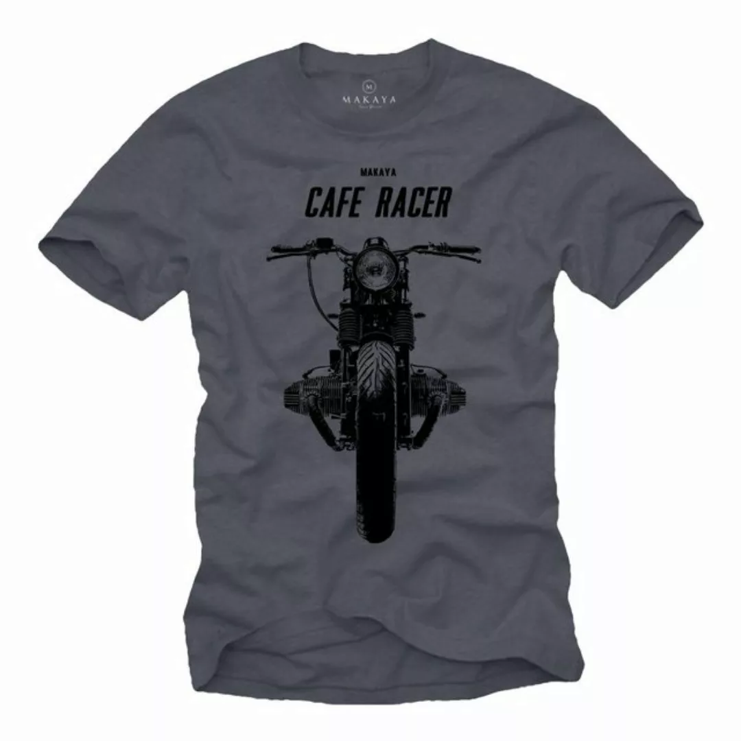 MAKAYA T-Shirt Herren Biker Motiv Cafe Racer - Motorrad Bekleidung Männer m günstig online kaufen