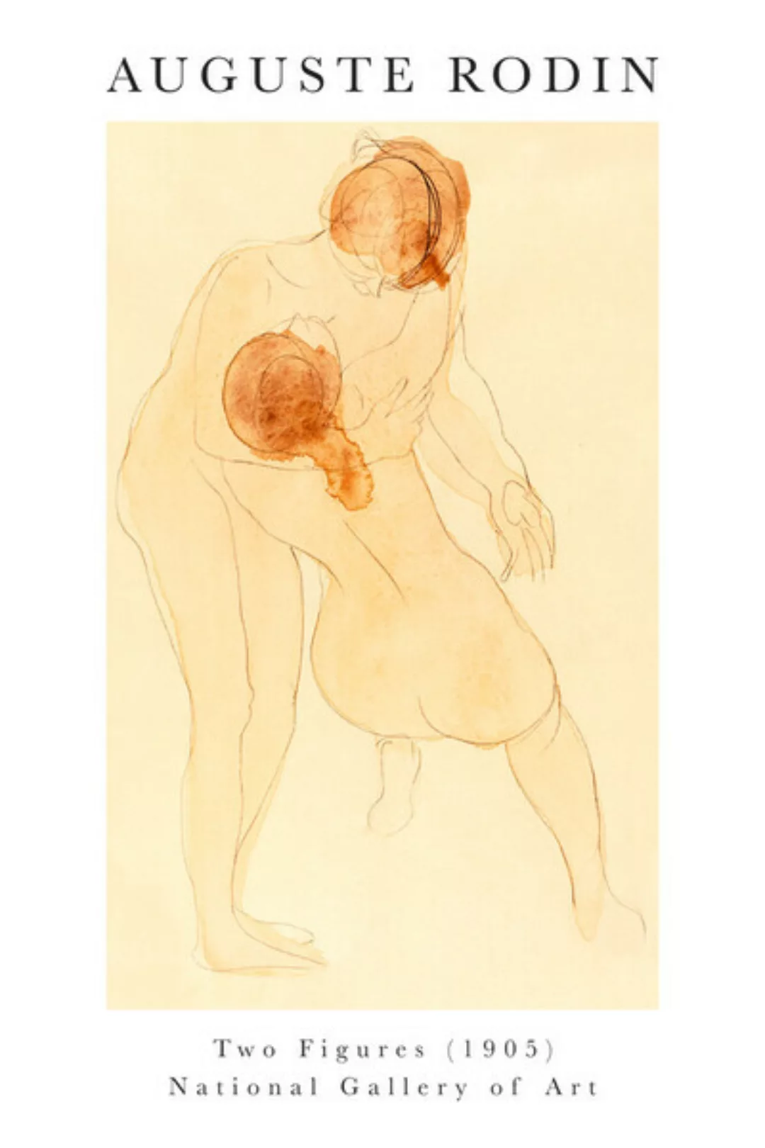 Poster / Leinwandbild - Two Figures Von Auguste Rodin günstig online kaufen
