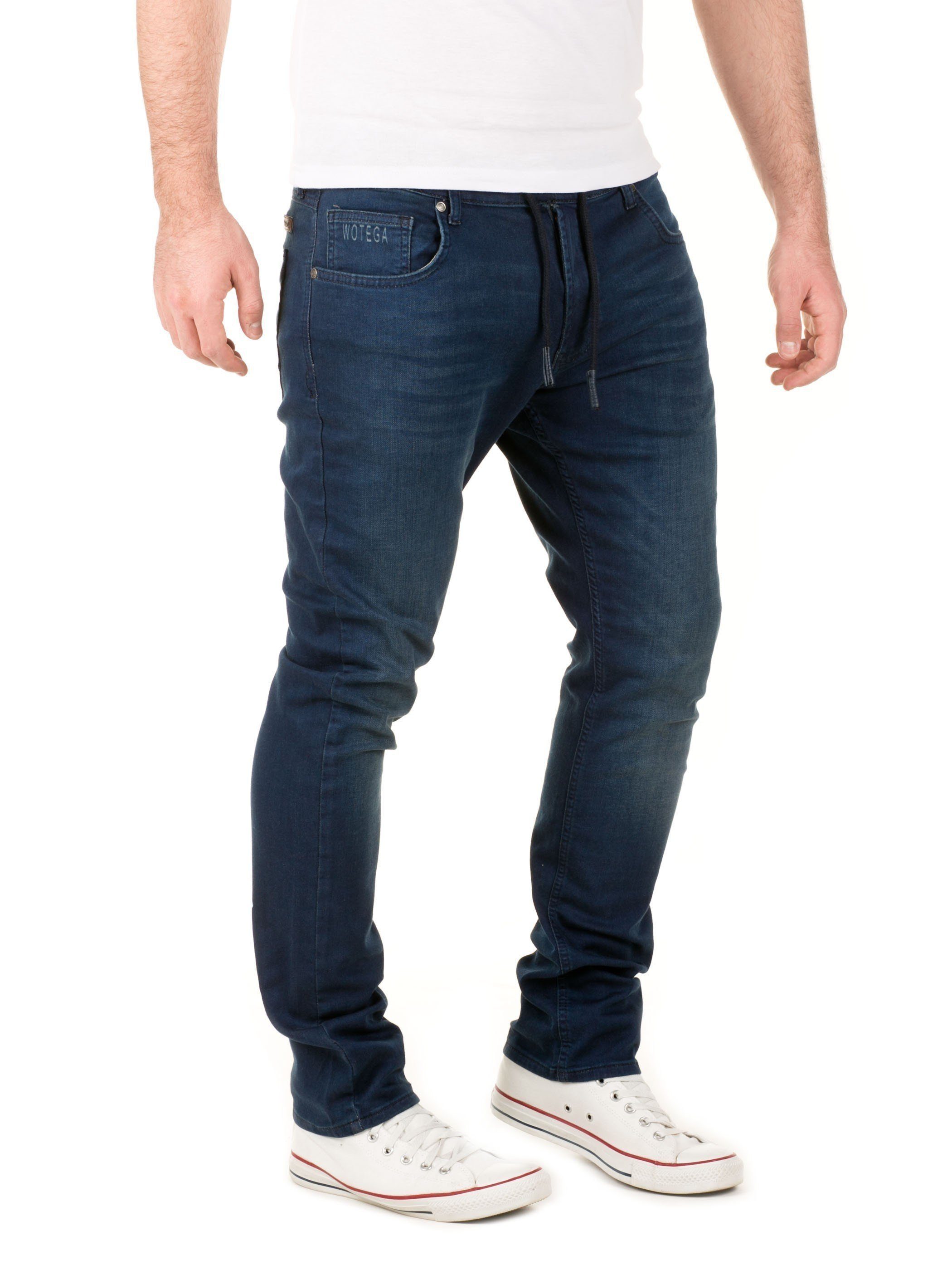 WOTEGA Slim-fit-Jeans Herren Jogginghose in Jeans-Look günstig online kaufen