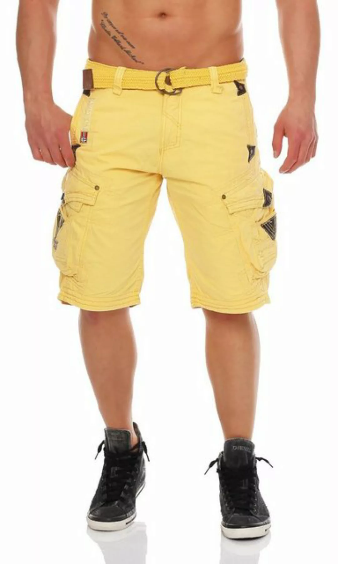 Geographical Norway Cargoshorts Herren Shorts G-PERLE (mit abnehmbarem Gürt günstig online kaufen