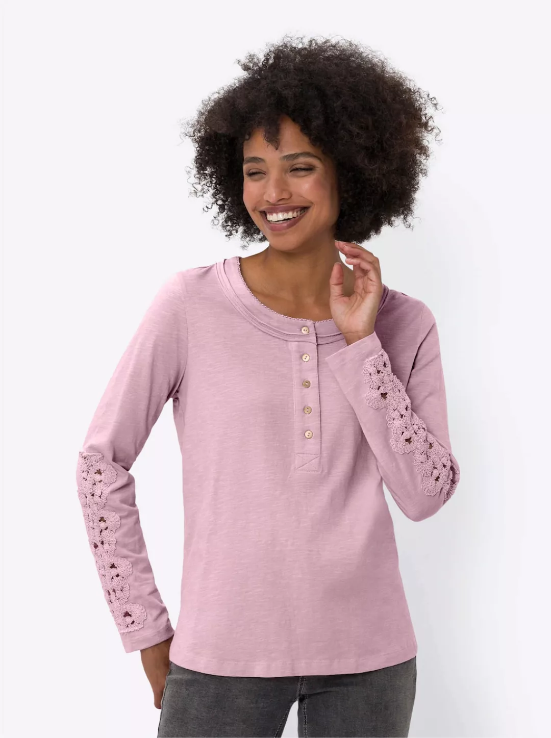 heine Langarmshirt "Shirt", (1 tlg.) günstig online kaufen