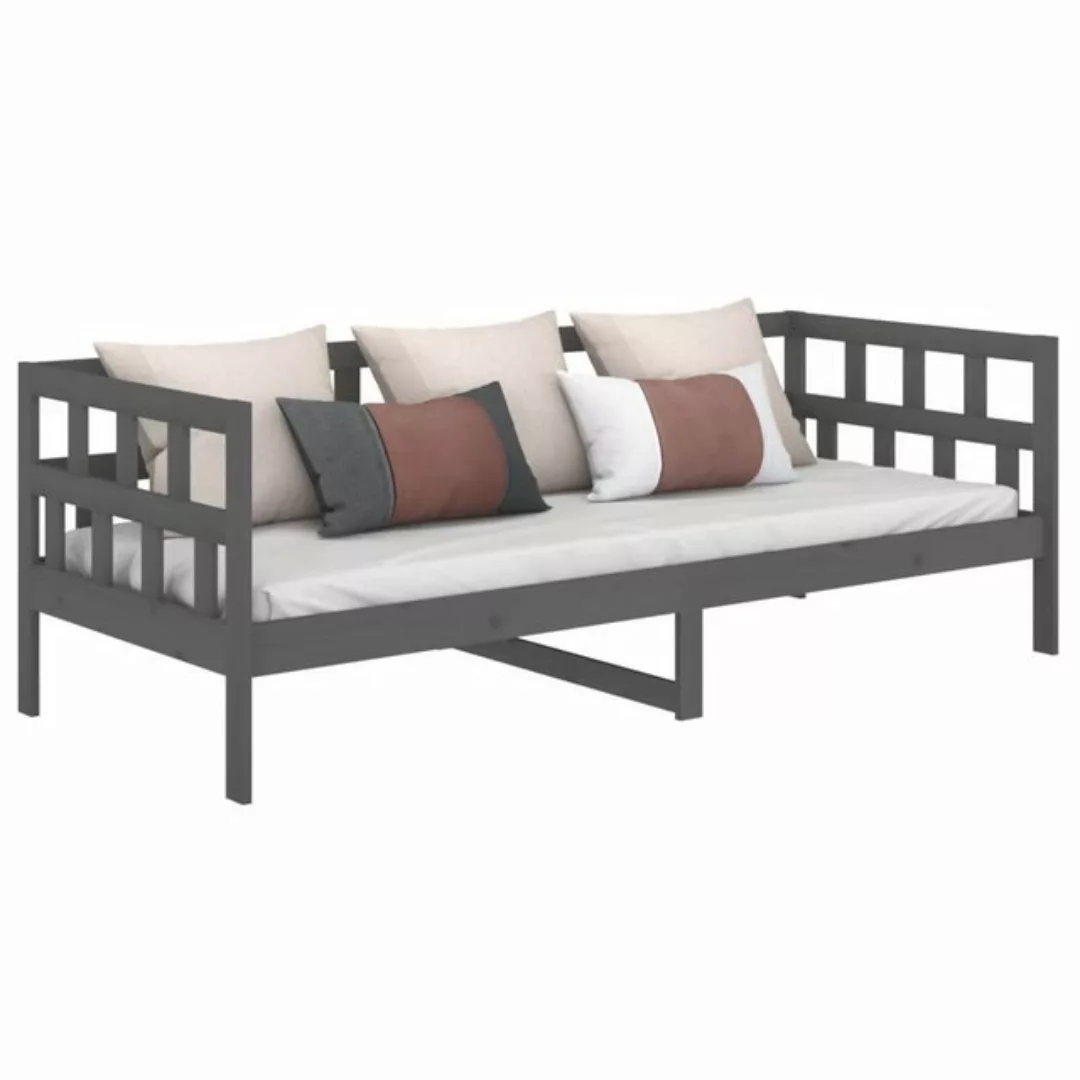 furnicato Bett Tagesbett Grau Massivholz Kiefer 80x200 cm (1-tlg) günstig online kaufen