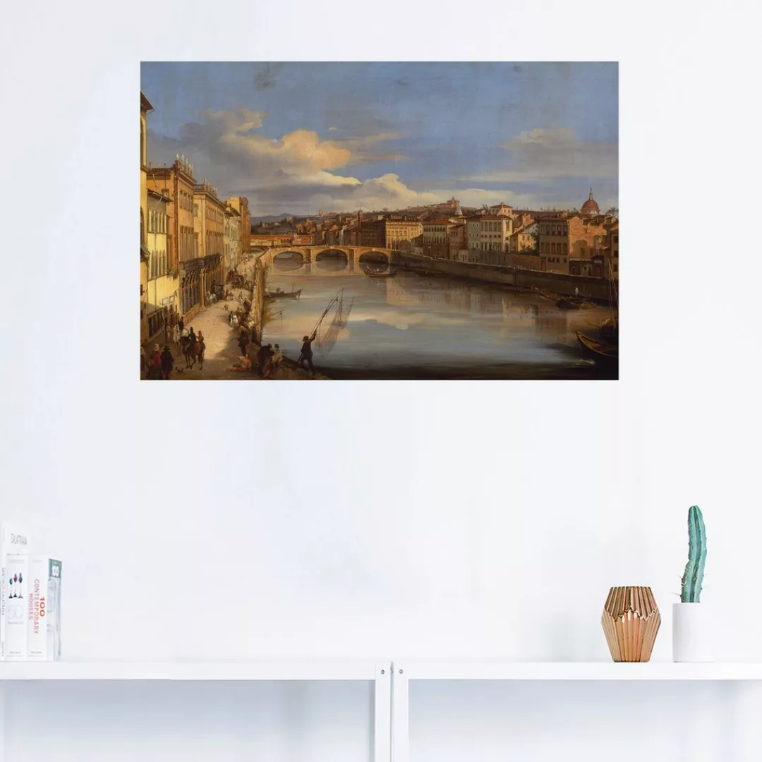 Artland Wandbild "Ein Blick auf den Arno", Florenz, (1 St.), als Leinwandbi günstig online kaufen