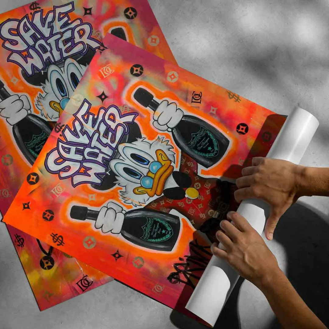 DOTCOMCANVAS® Leinwandbild Save Water Drink Champagne günstig online kaufen