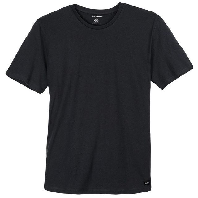 Jack & Jones Rundhalsshirt Große Größen Herren Basic T-Shirt schwarz Jack&J günstig online kaufen