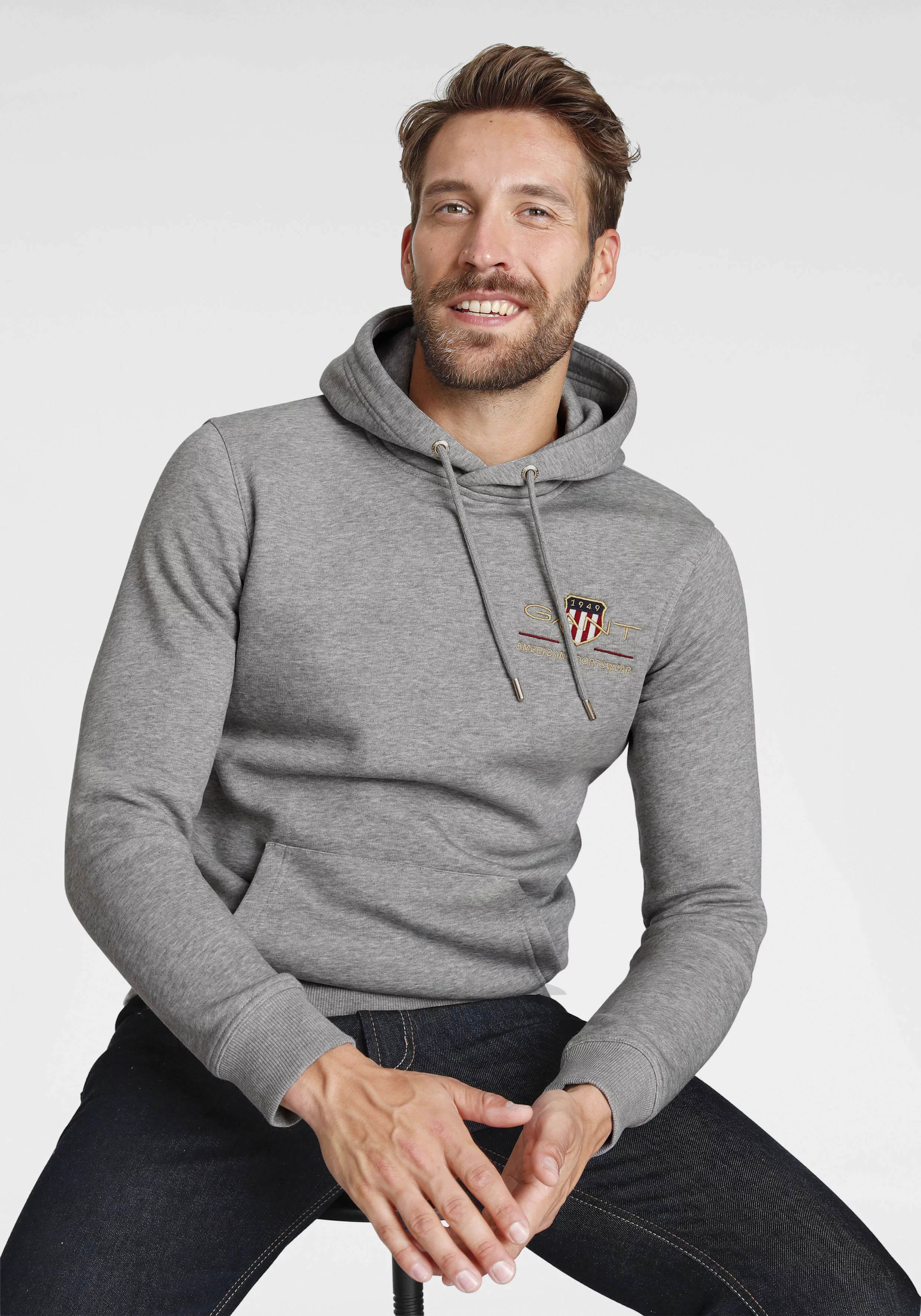 Gant Kapuzensweatshirt D2. MEDIUM ARCHIVE SHIELD mit Kängurutasche günstig online kaufen