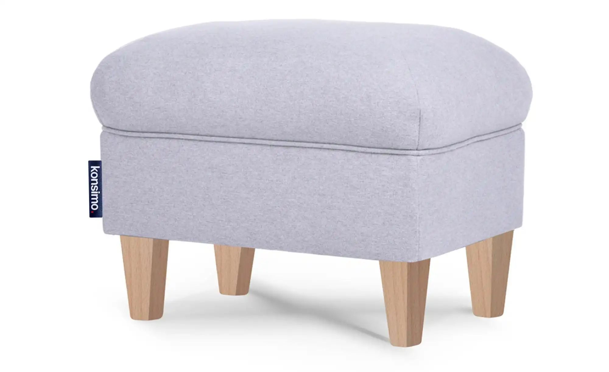 KONSIMO Hocker  Miles ¦ grau ¦ Maße (cm): B: 55 H: 42 Polstermöbel > Hocker günstig online kaufen