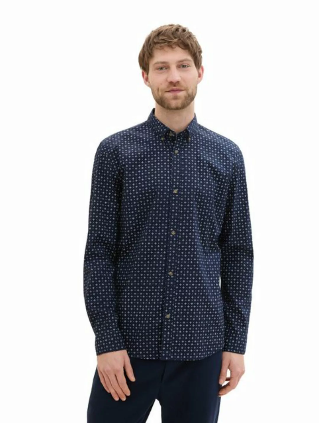 Tom Tailor Denim Herren Hemd FITTED PRINTED - Slim Fit günstig online kaufen