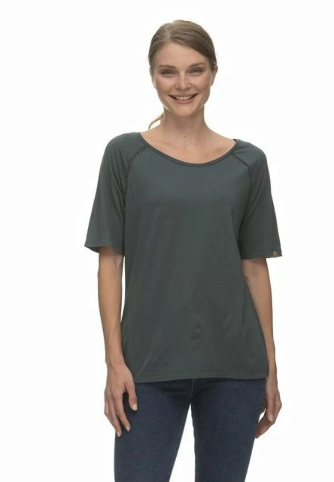 Ragwear T-Shirt Ragwear Damen T-Shirt RAWEL ORGANIC 2311-10059 Dark Green K günstig online kaufen