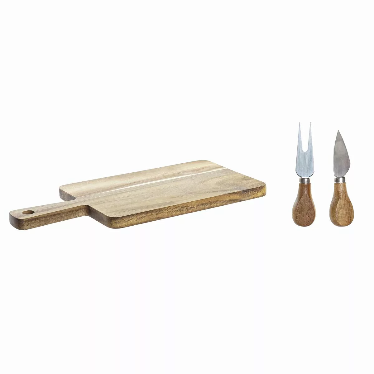 Schneidebrett Dkd Home Decor 2 Messer Edelstahl Akazienholz (34 X 16 X 3,2 günstig online kaufen