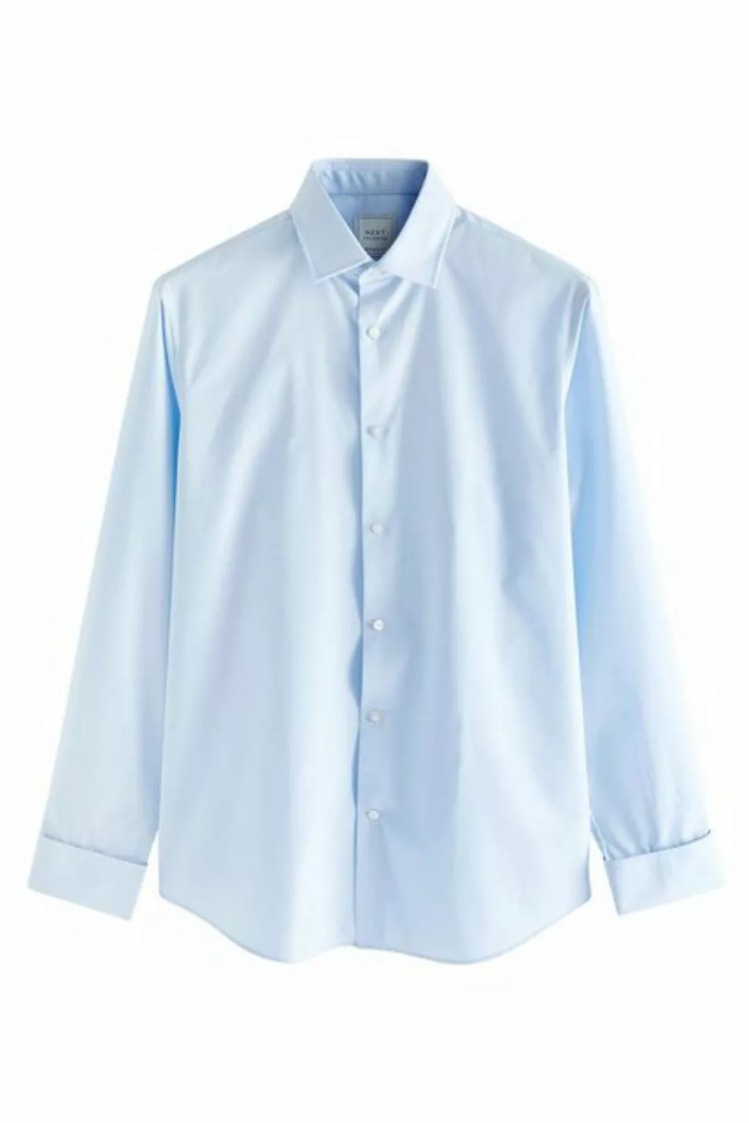 Next Langarmhemd Pflegeleichtes Hemd Regular Fit, Doppelmanschette (1-tlg) günstig online kaufen