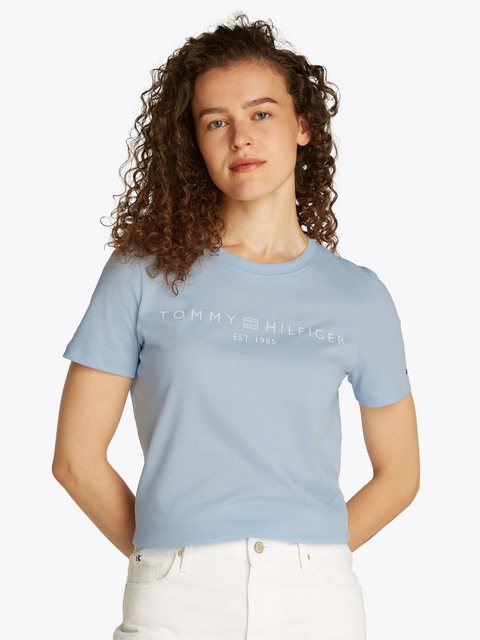 Tommy Hilfiger T-Shirt REG CORP LOGO C-NK SS mit Logoschriftzug günstig online kaufen