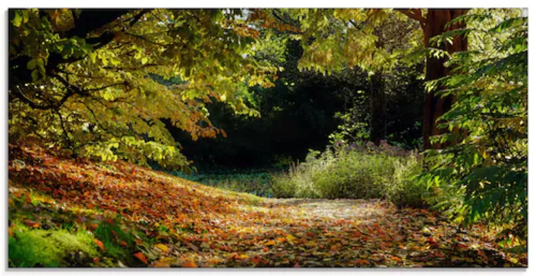 Artland Glasbild »Herbstteppich«, Wald, (1 St.) günstig online kaufen