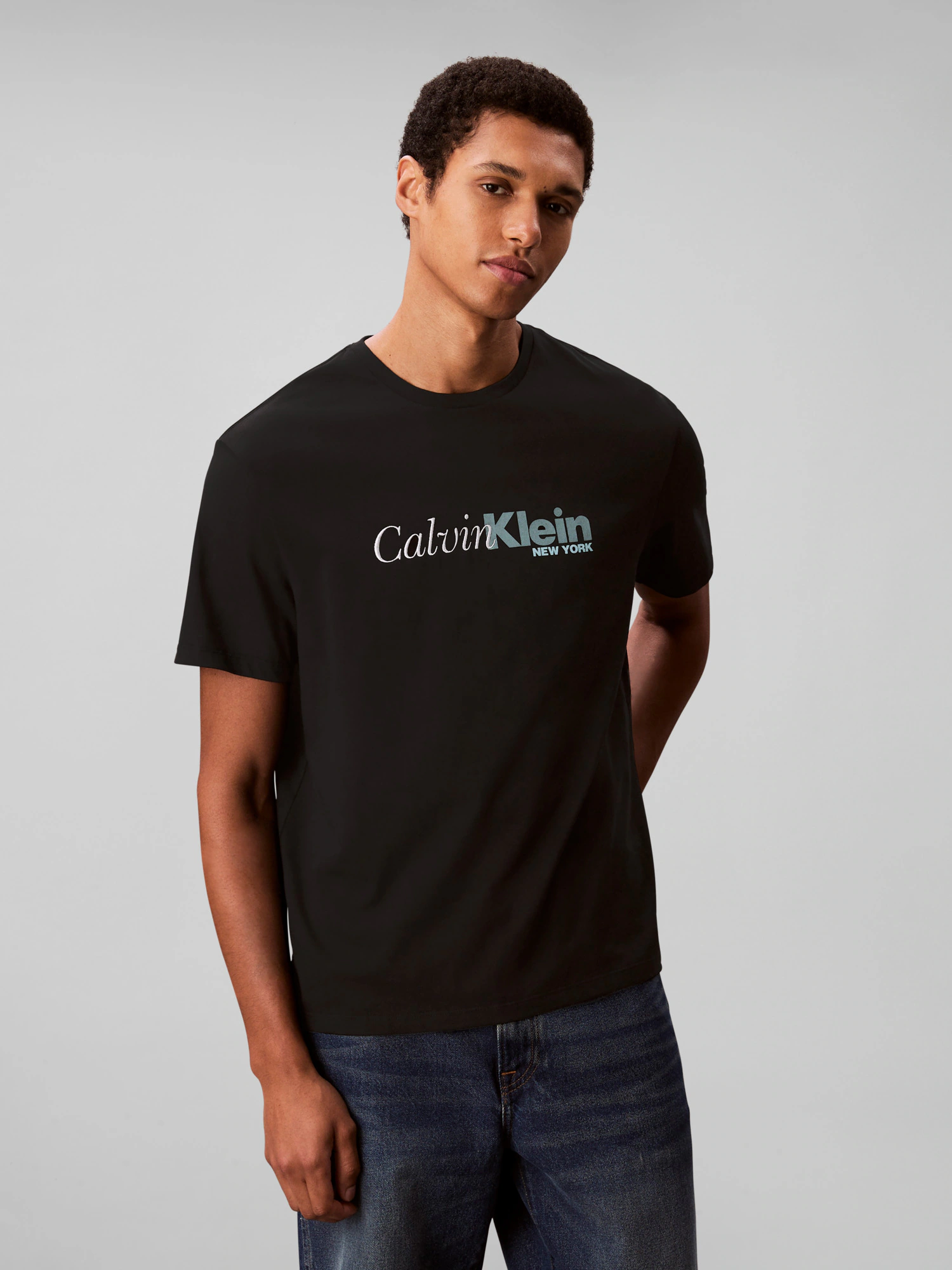 Calvin Klein T-Shirt "SS 20S EU CALVIN CURSIVE GRAPHIC", Mit Rundhalsaussch günstig online kaufen