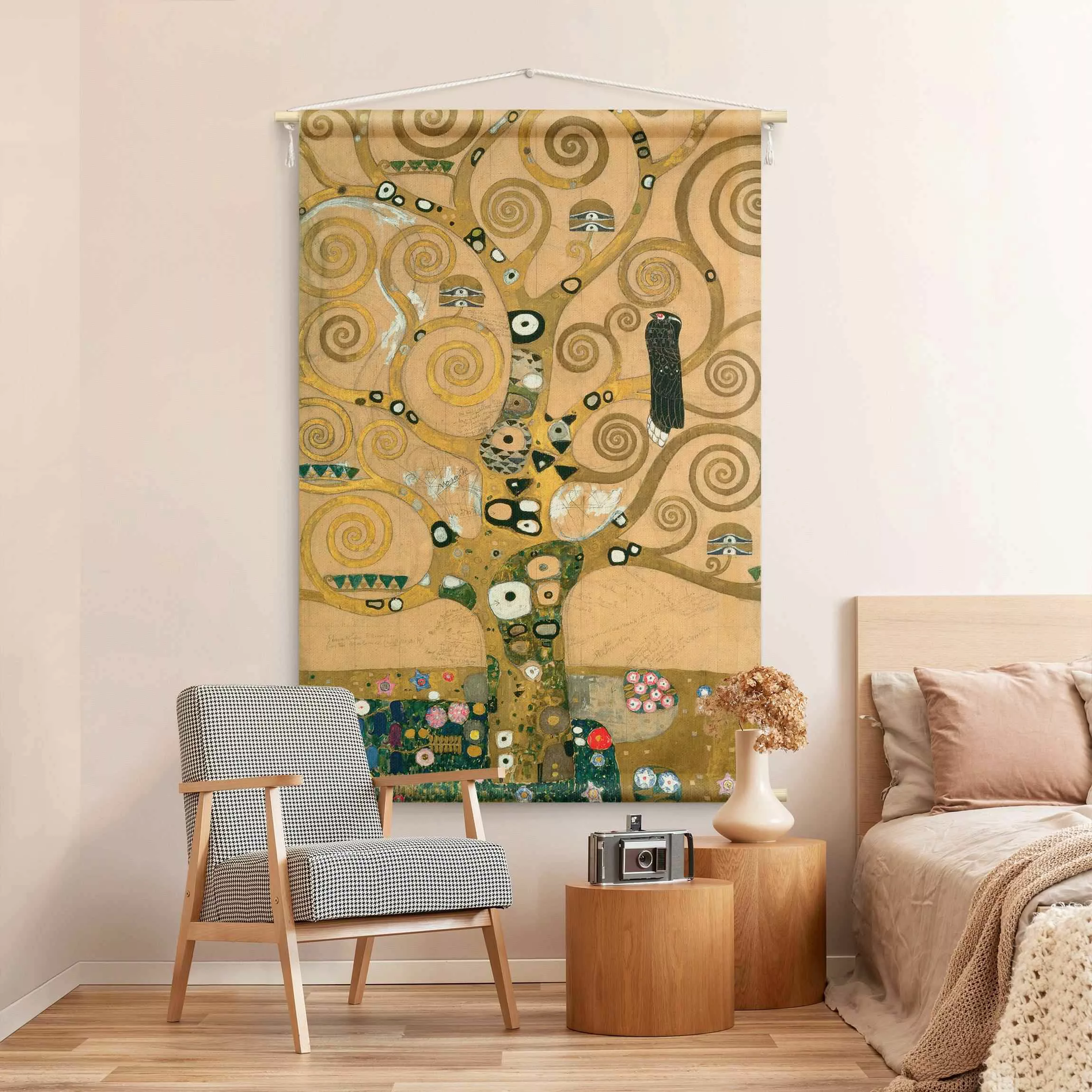 Wandteppich Gustav Klimt - Der Lebensbaum günstig online kaufen
